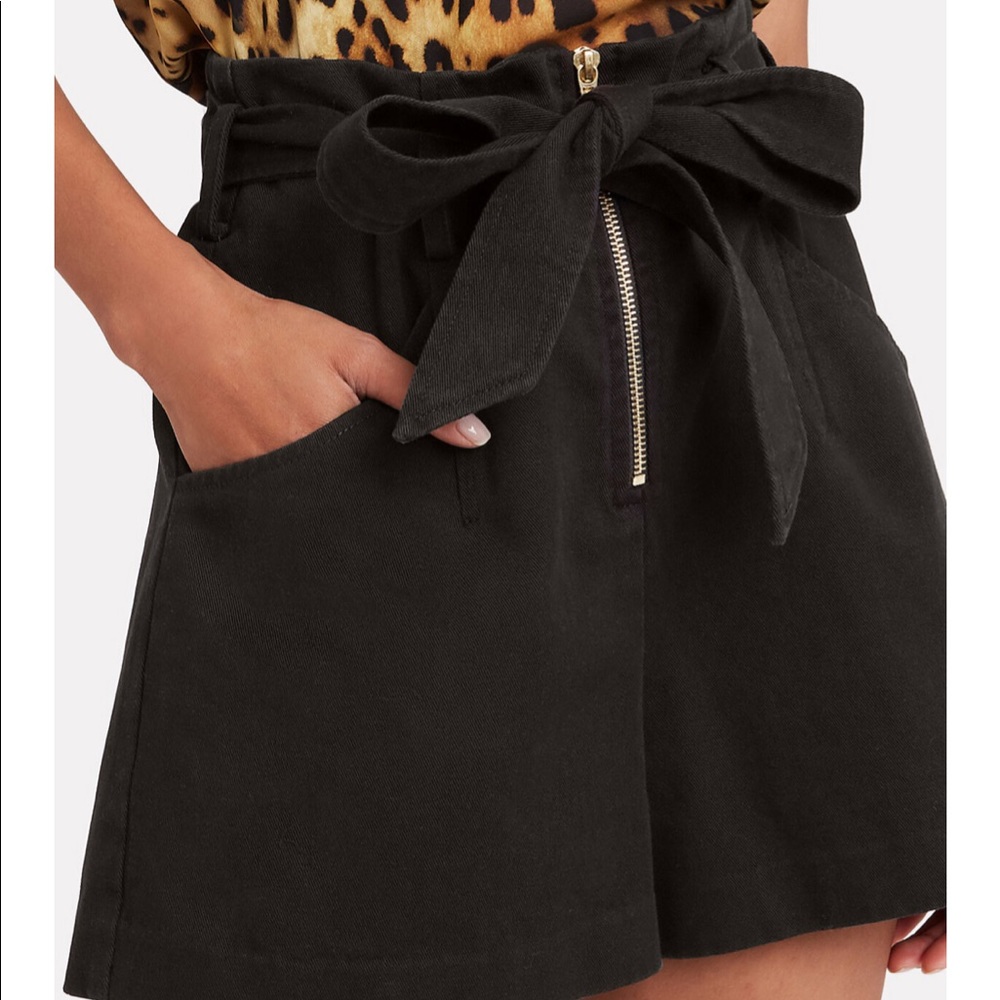INTERMIX Gracie Paperbag Twill Cotton Shorts